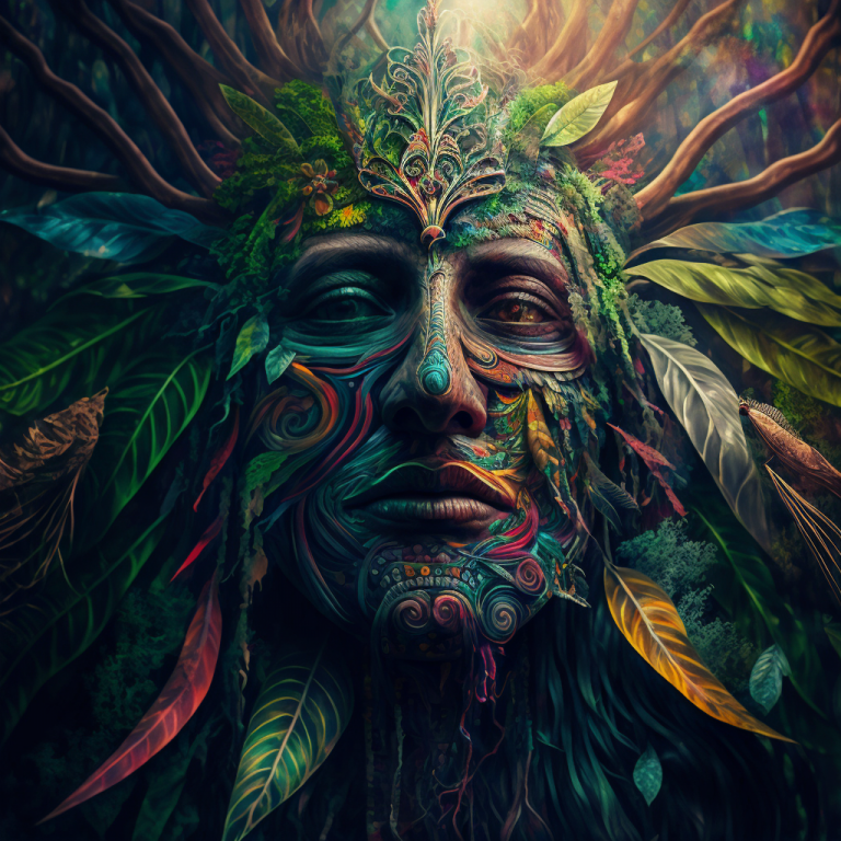 Purification Dieta - ZENDAOZER Visionary Art real forest shaman